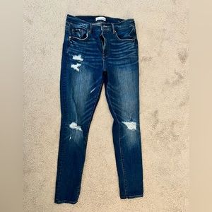 Loft high waist skinny distressed jeans size 29 (8). Excellent condition